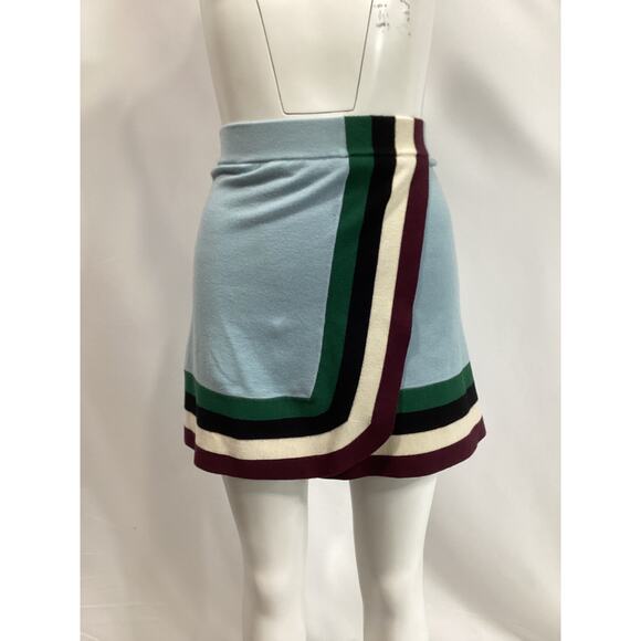 Joostricot Striped Blue Mini Skirt Size S - Picture 2 of 5